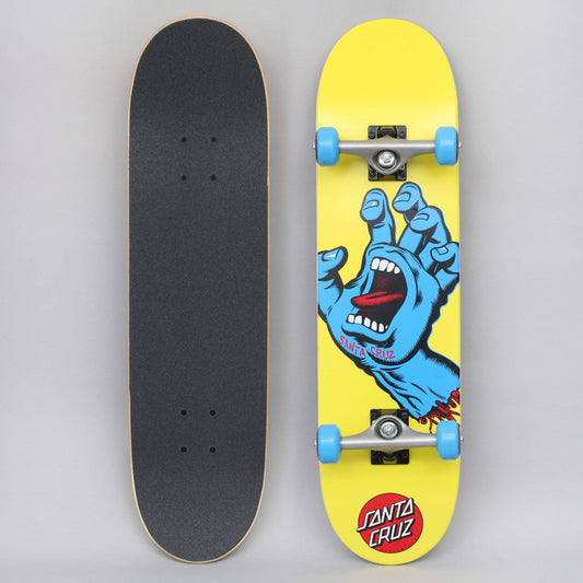 Santa Cruz 7.75 Screaming Hand Complete Skateboard Yellow / Blue