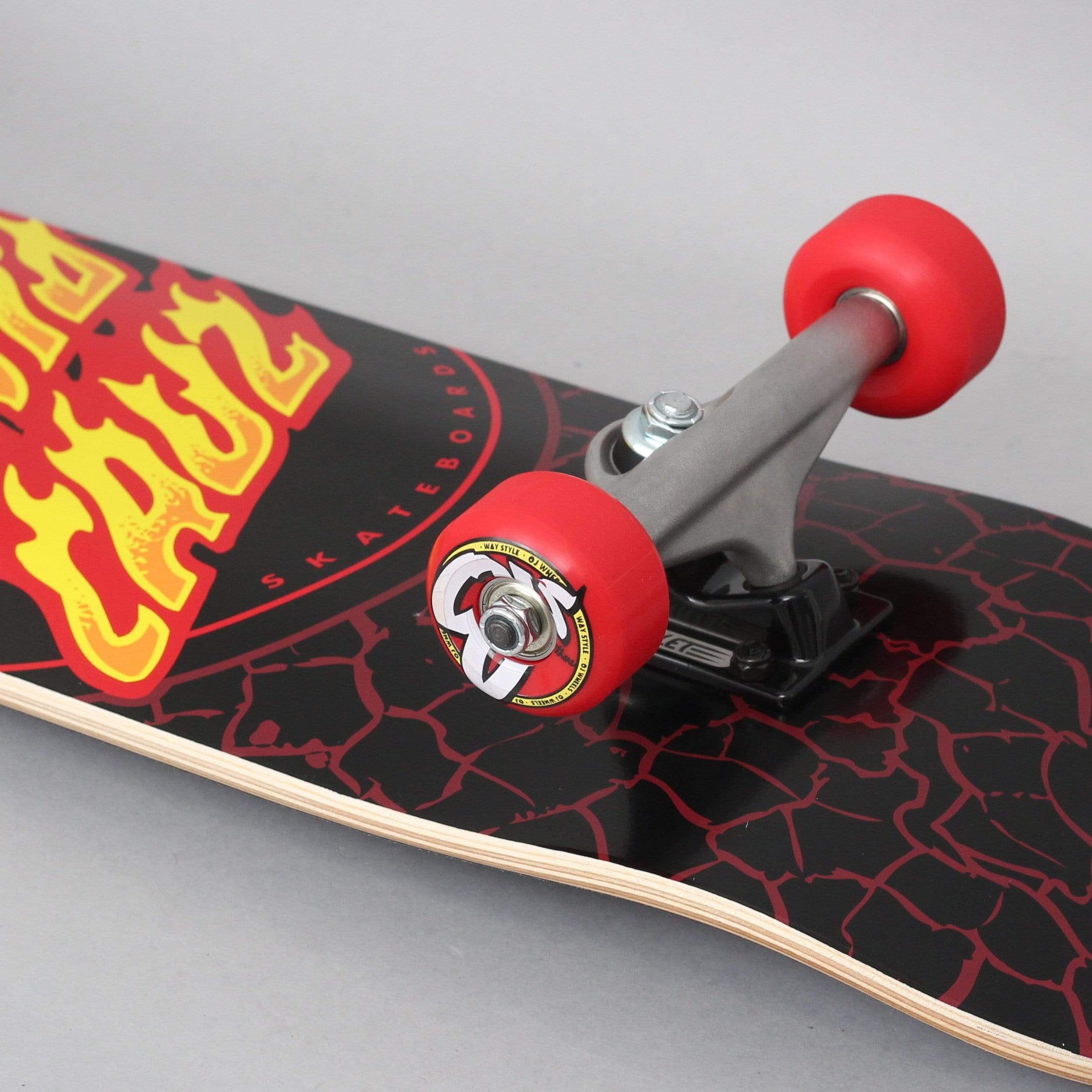 Santa Cruz 8.0 Flame Dot Full Complete Skateboard Black