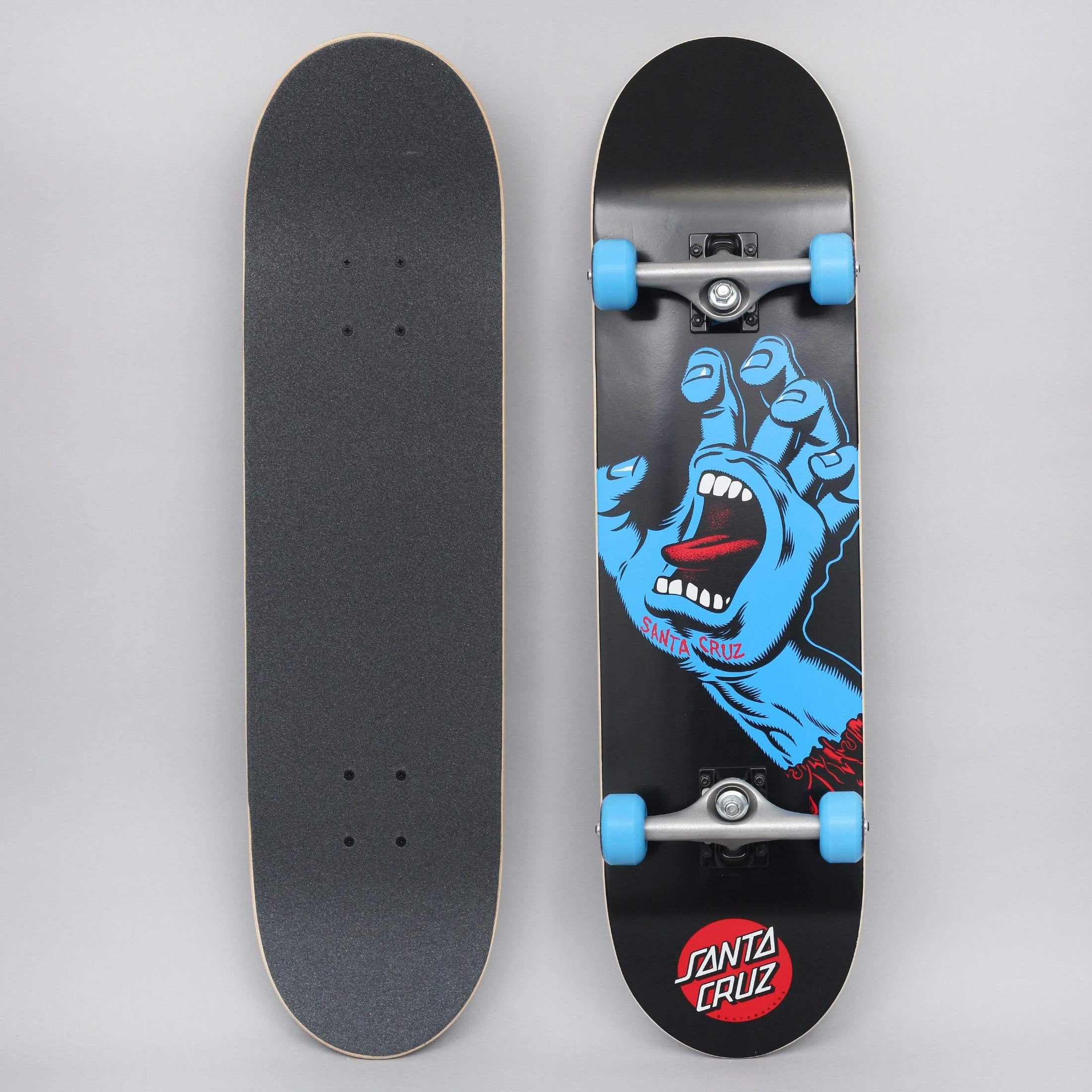 Santa Cruz 8 Screaming Hand Complete Skateboard Black / Blue