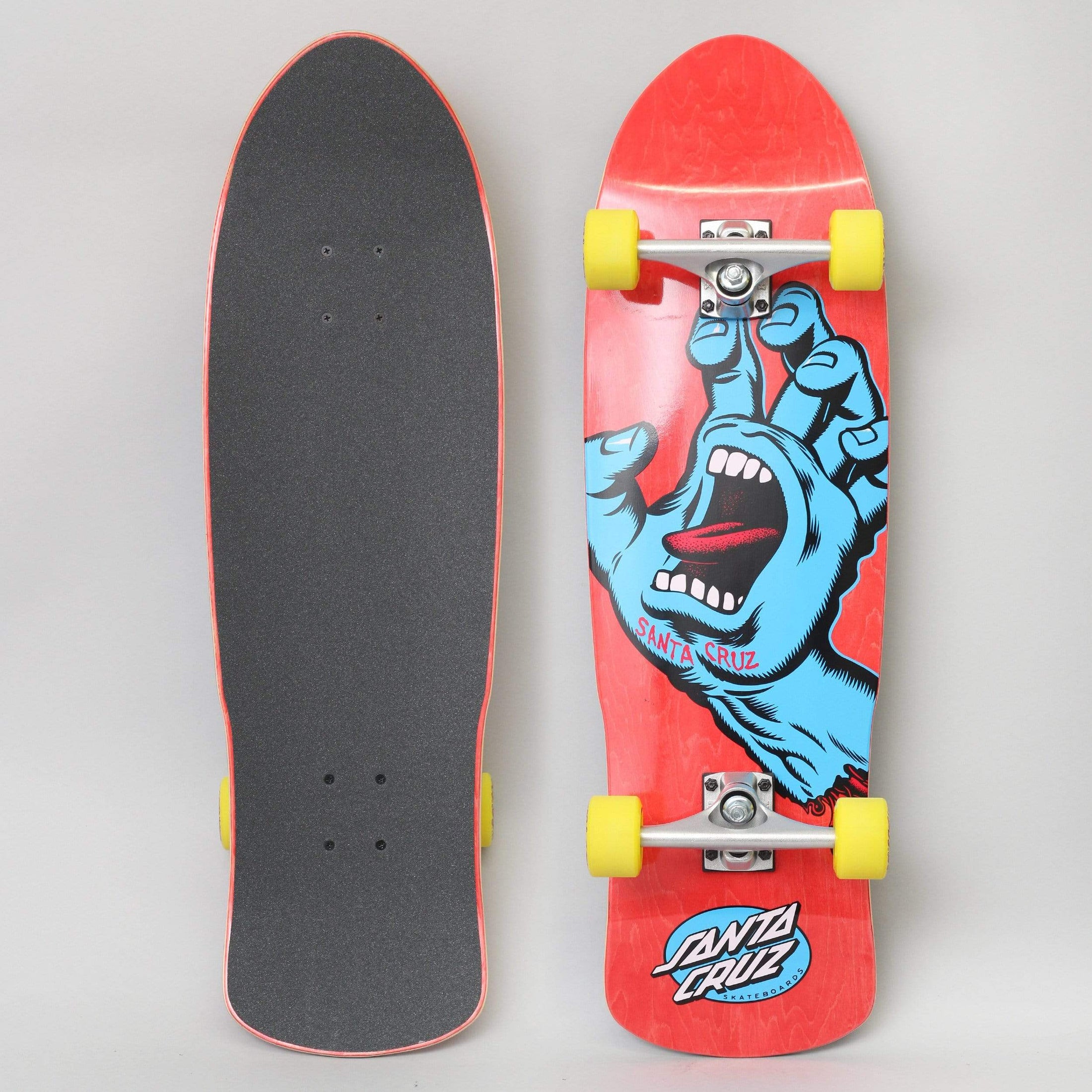 Santa Cruz 9.42 Screaming Hand Foil 80's Complete Skateboard Red / Blue