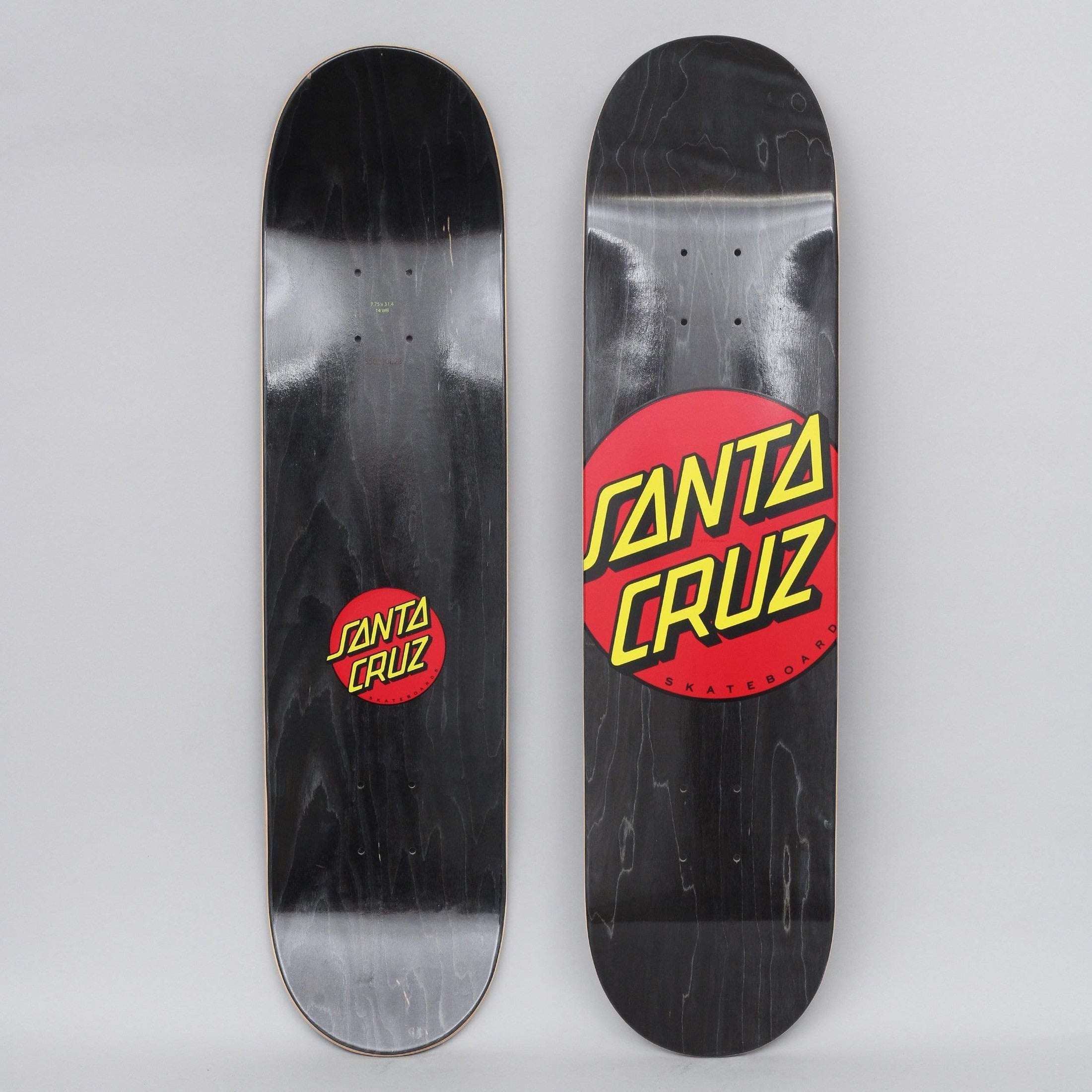 Santa Cruz 7.75 Classic Dot Skateboard Deck Black