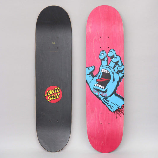 Santa Cruz 7.8 Screaming Hand Skateboard Deck Pink