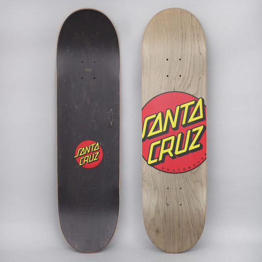 Santa Cruz 8.375 Classic Dot Skateboard Deck Natural / Red