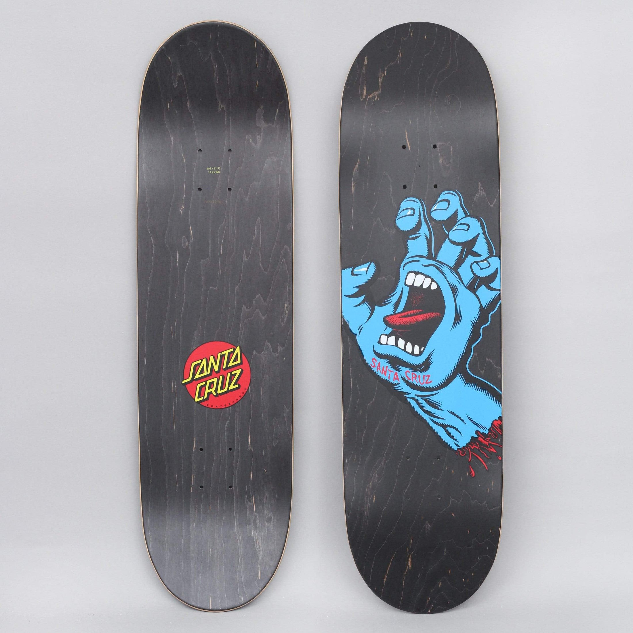 Santa Cruz 8.6 Screaming Hand Skateboard Deck Black