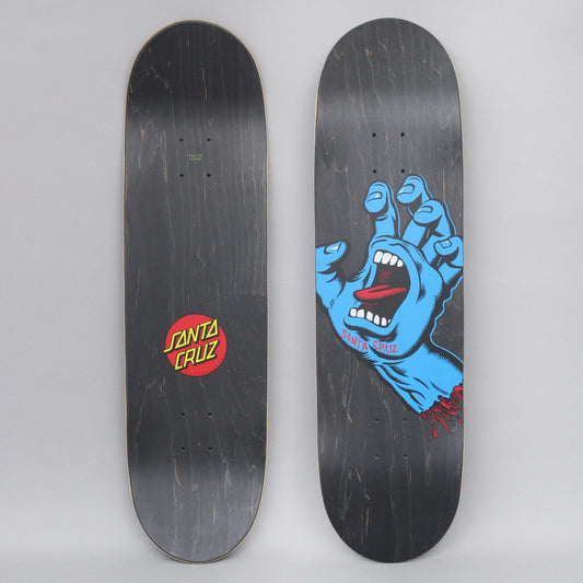 Santa Cruz 8.6 Screaming Hand Skateboard Deck Black / Blue