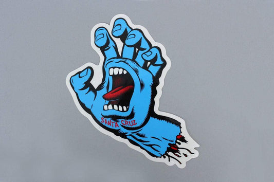 Santa Cruz Screaming Hand Sticker Blue