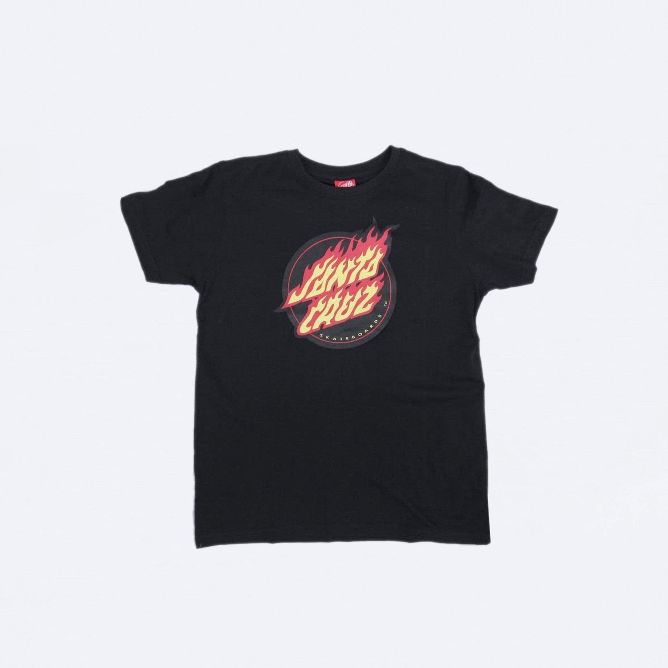 Santa Cruz Flame Dot Youth T-Shirt Black