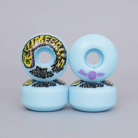 Santa Cruz 53mm 95A Slime Balls Snot Rockets Pastel Skateboard Wheels Blue