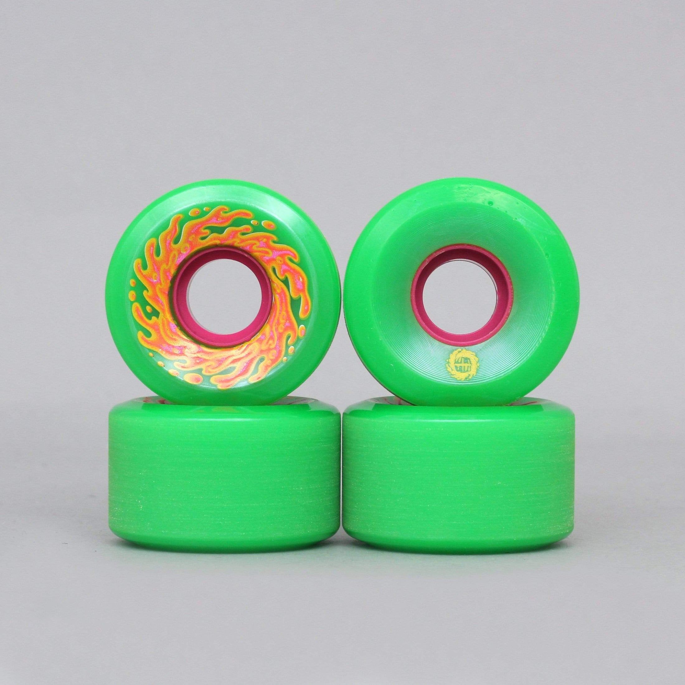 Santa Cruz 54.5mm 78A Slime Balls OG Slime Skateboard Wheels Green / Pink
