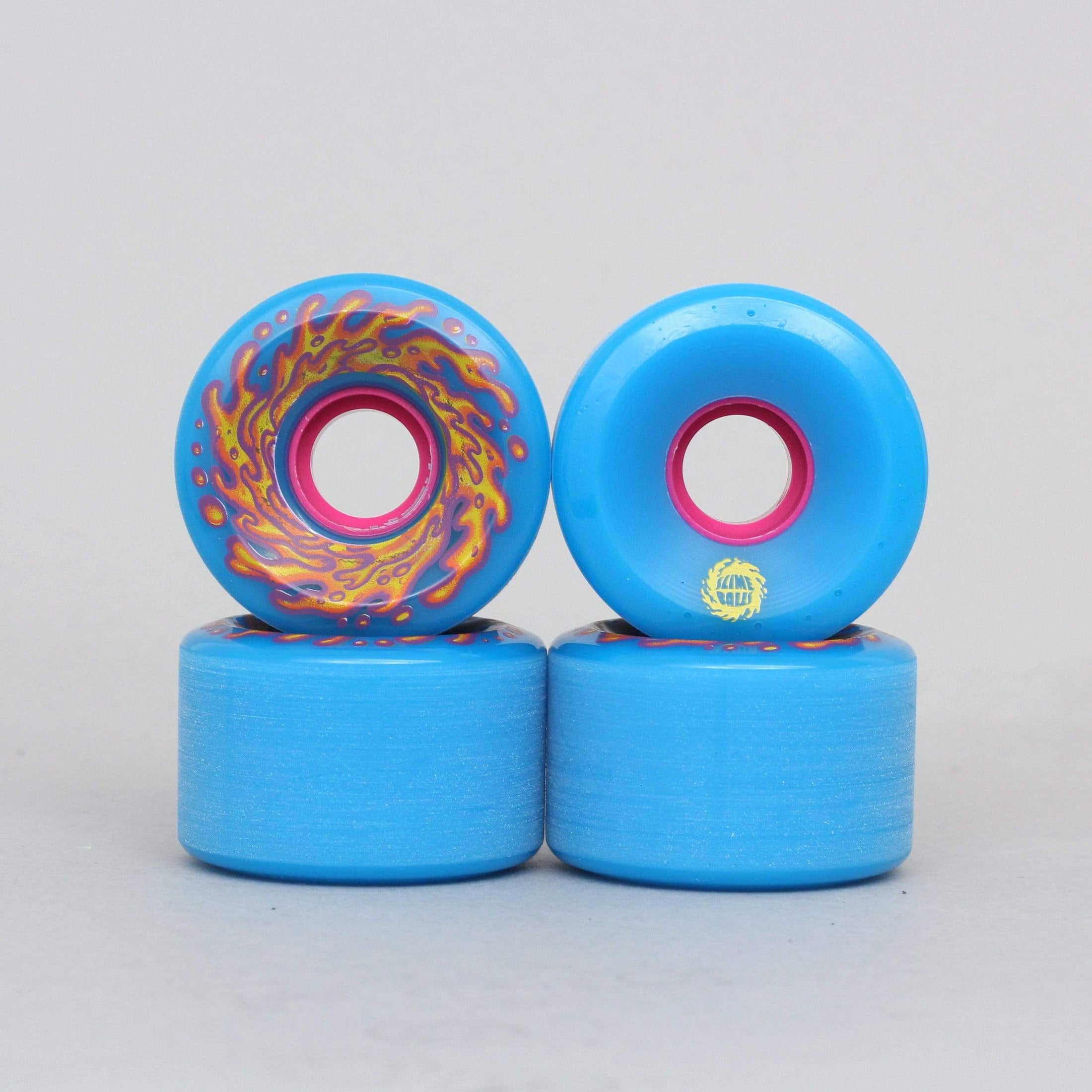 Santa Cruz 60mm 78A Slime Balls OG Slime Skateboard Wheels Blue / Pink