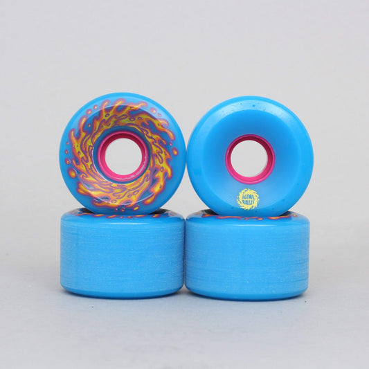 Santa Cruz 60mm 78A Slime Balls OG Slime Skateboard Wheels Blue / Pink