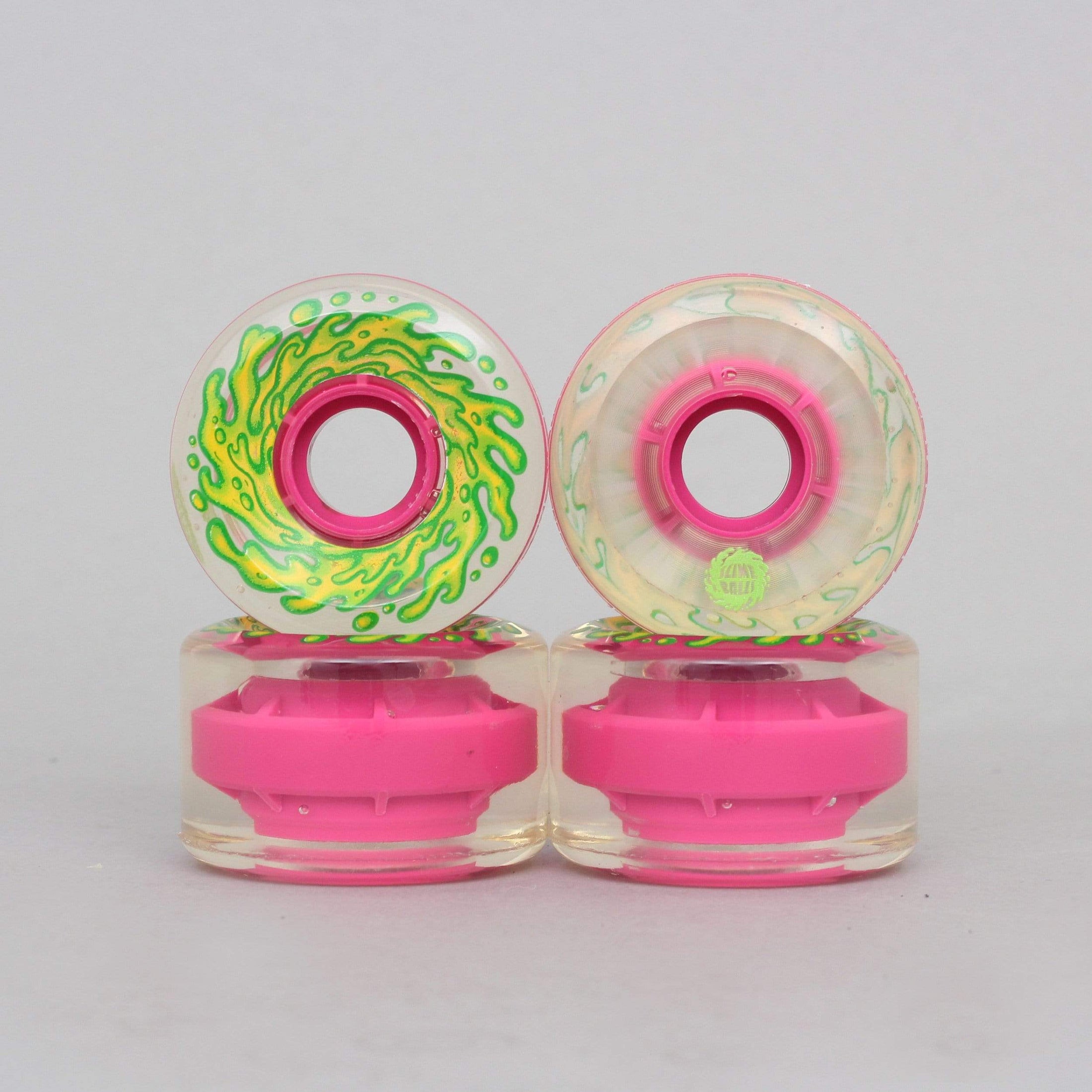 Santa Cruz 60mm 78A Slime Balls OG Slime Wheels Clear / Pink
