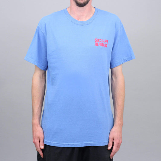 Sci-Fi Fantasy Generic Mandarin T-Shirt Blue