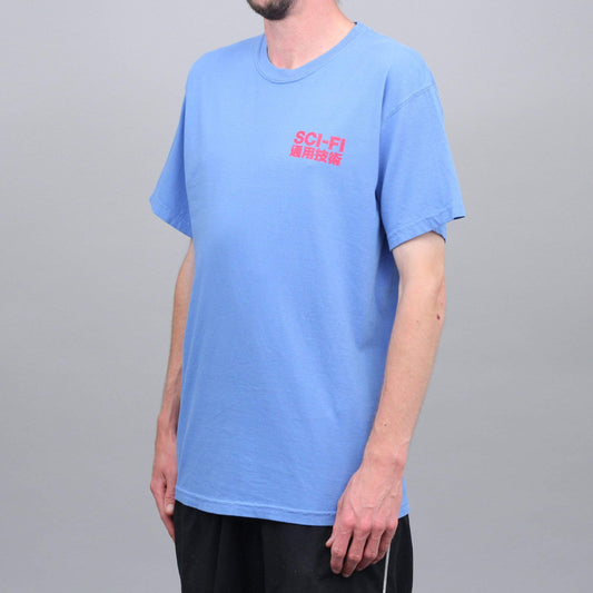 Sci-Fi Fantasy Generic Mandarin T-Shirt Blue