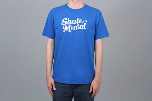Skate Mental Knit Logo T-Shirt Royal