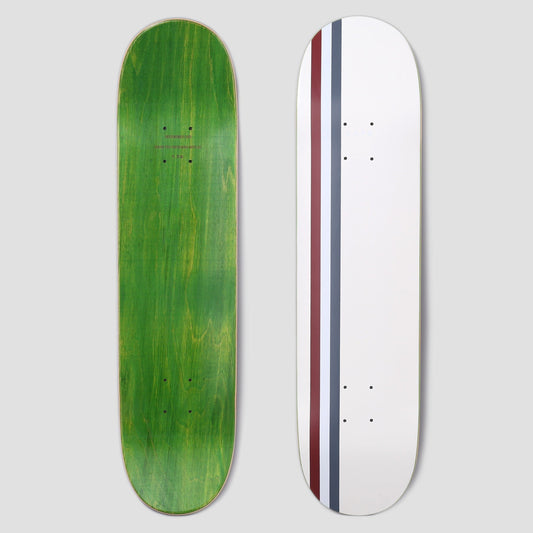 Skateboard Cafe 7.75 Stripe Skateboard Deck Cream / Burgundy / White / Navy