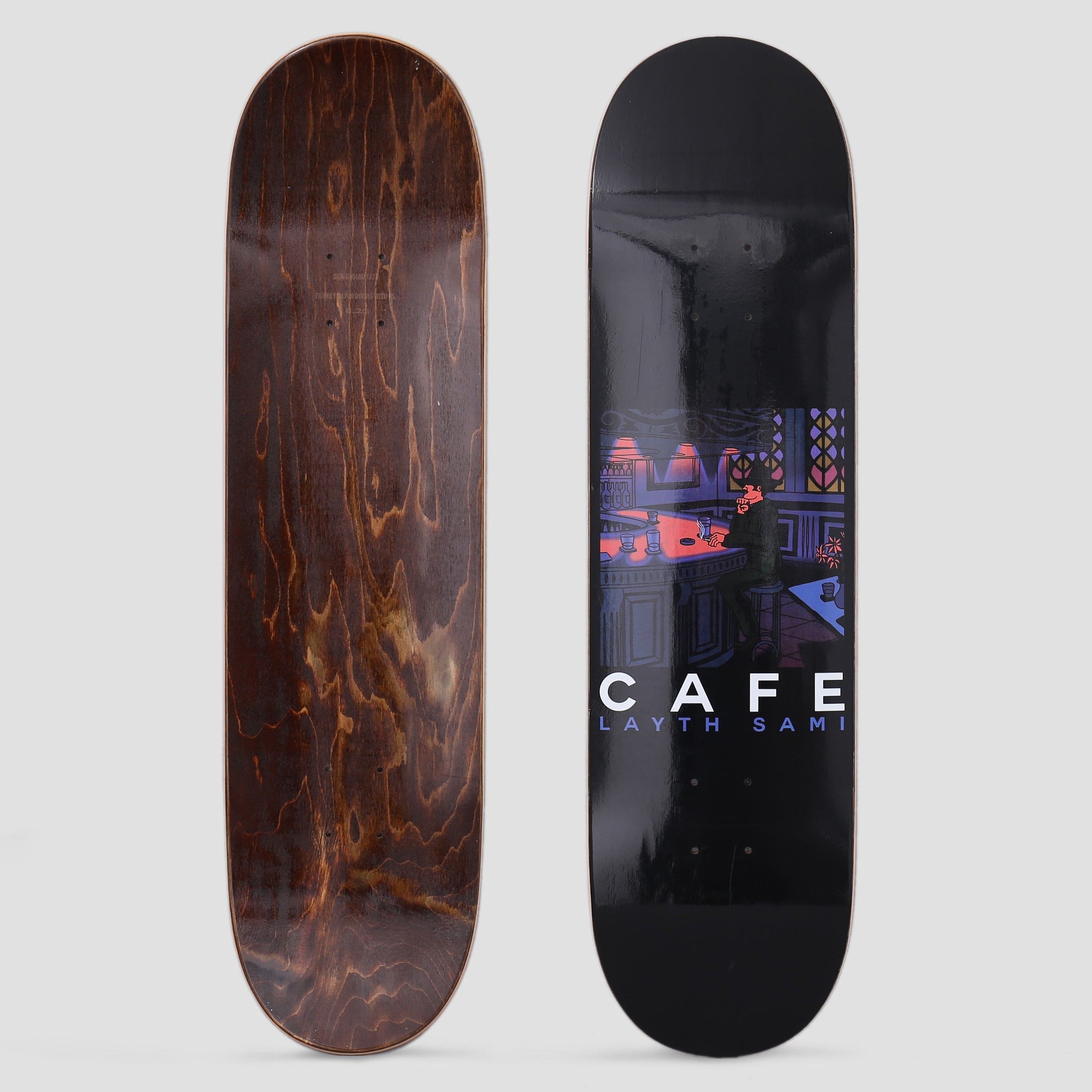 Skateboard Cafe 8.25 Barfly Layth Sami Skateboard Deck Black