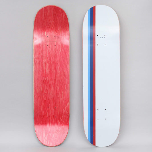 Skateboard Cafe 8.25 Stripe Skateboard Deck White / Blue / Navy / Red