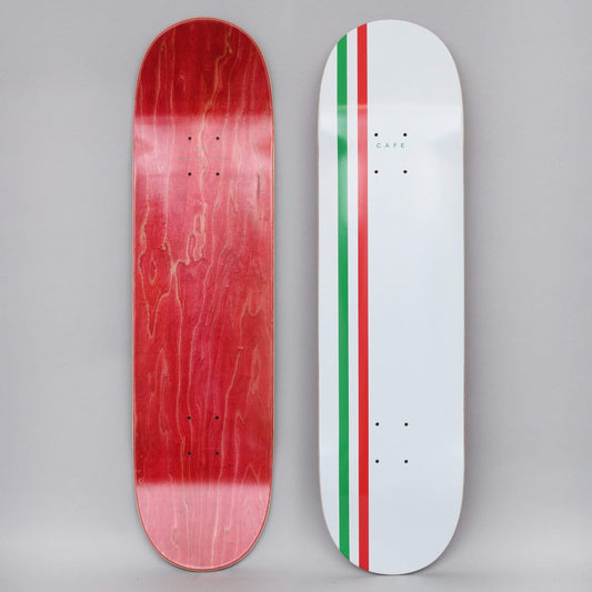Skateboard Cafe 8.25 Stripe Skateboard Deck White / Green / Red