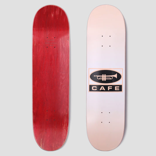 Skateboard Cafe 8.25 Trumpet Logo Skateboard Deck Peach / White Fade
