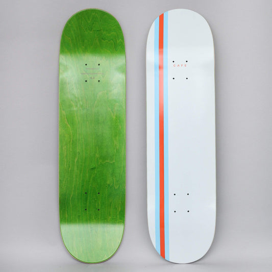 Skateboard Cafe 8.5 Stripe Skateboard Deck White / Blue / Orange