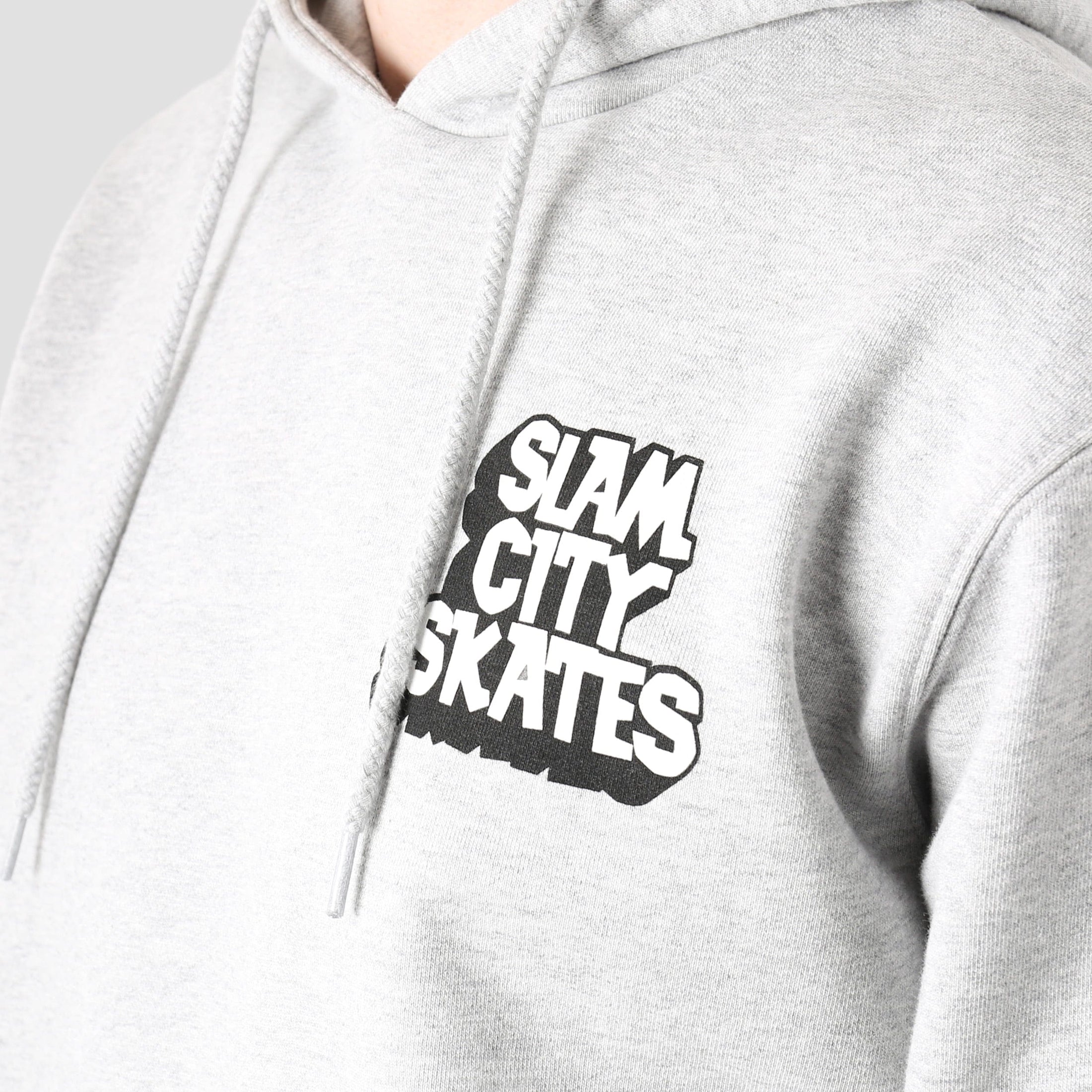 Slam City Skates Classic Chest Logo Hood Heather Grey