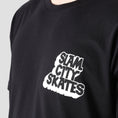 Load image into Gallery viewer, Slam City Skates Classic Chest Logo T-Shirt Black / White
