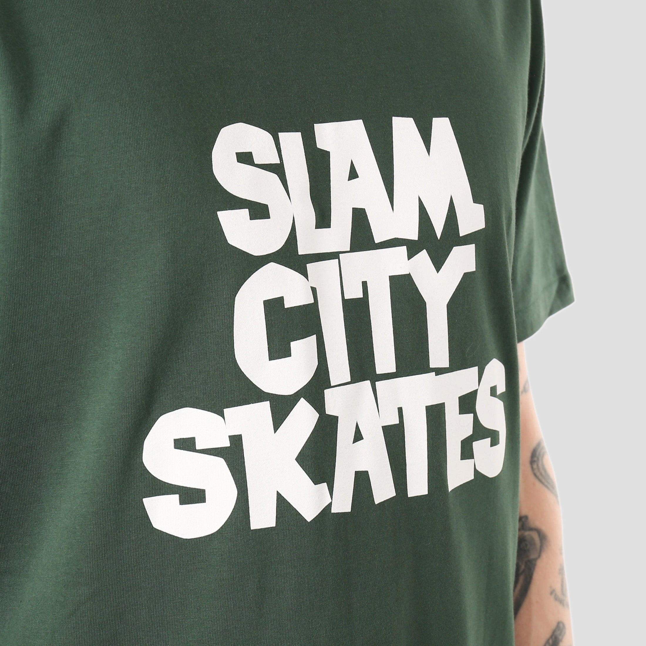 Slam City Skates Classic Logo T-Shirt Forest Green