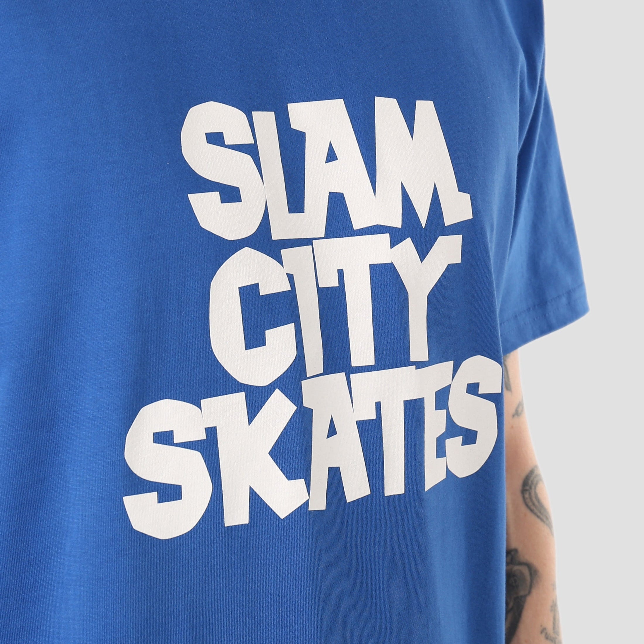 Slam City Skates Classic Logo T-Shirt Royal Blue