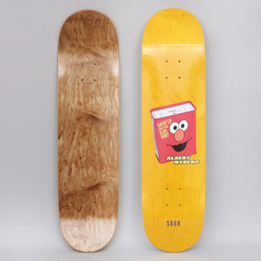 Sour 8.25 Albert Elmo Savings Skateboard Deck Yellow