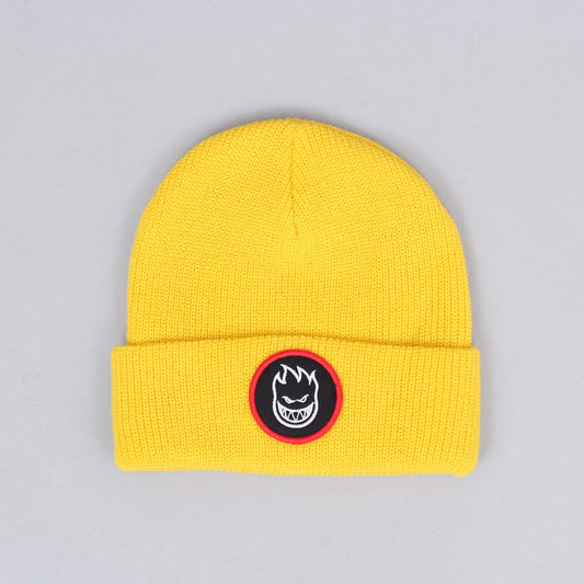 Spitfire Bighead Circle Patch Beanie Yellow