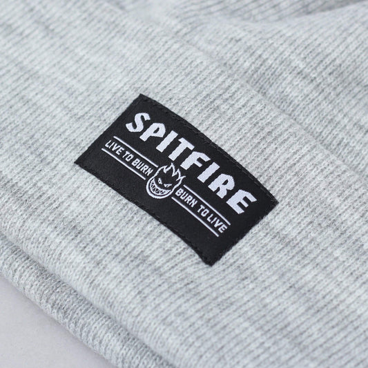 Spitfire Live To Burn Cuff Beanie Heather Grey