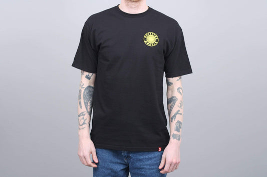 Spitfire OG Circle Ouline T-Shirt Black / Yellow