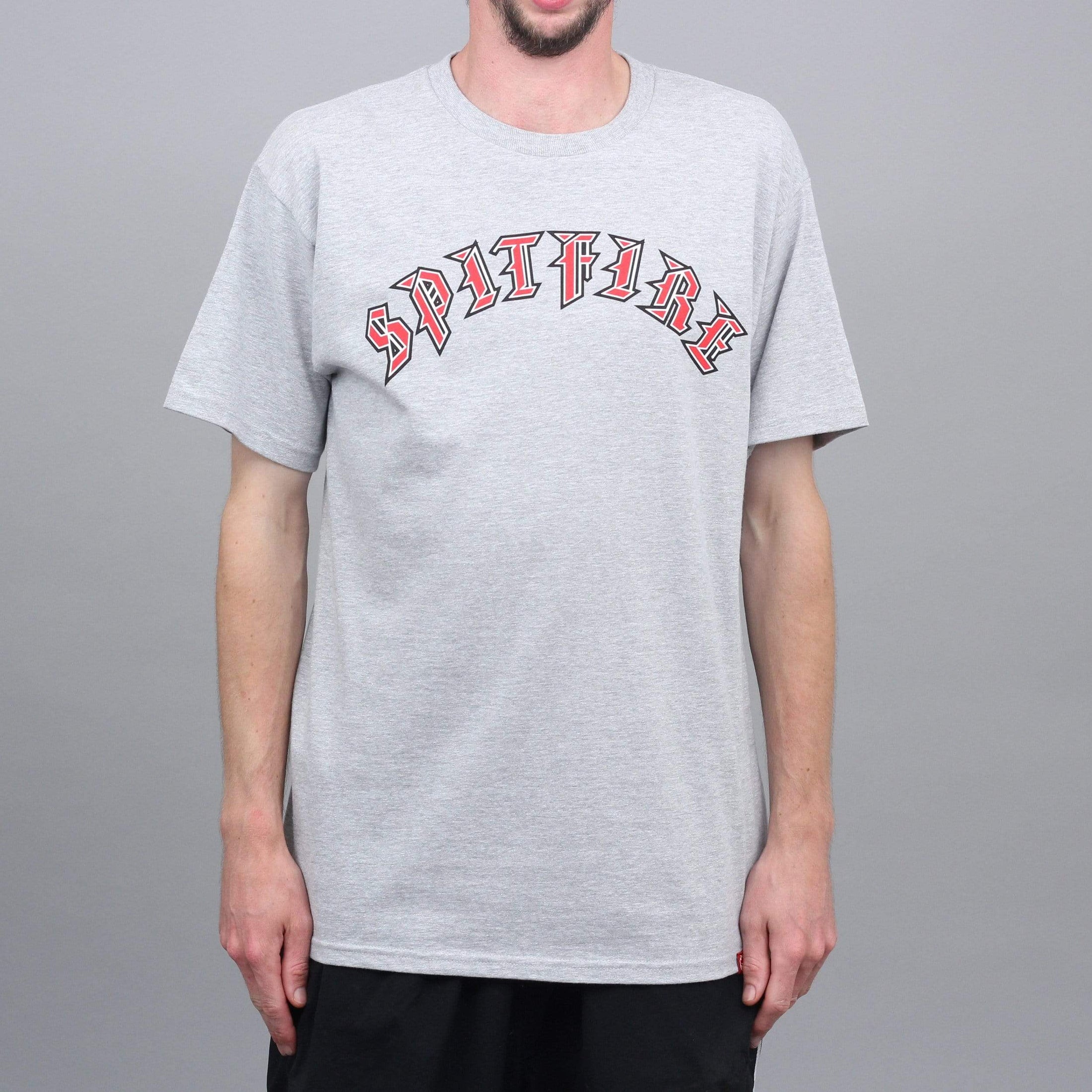 Spitfire Old E Fill T-Shirt Athletic Heather / Red