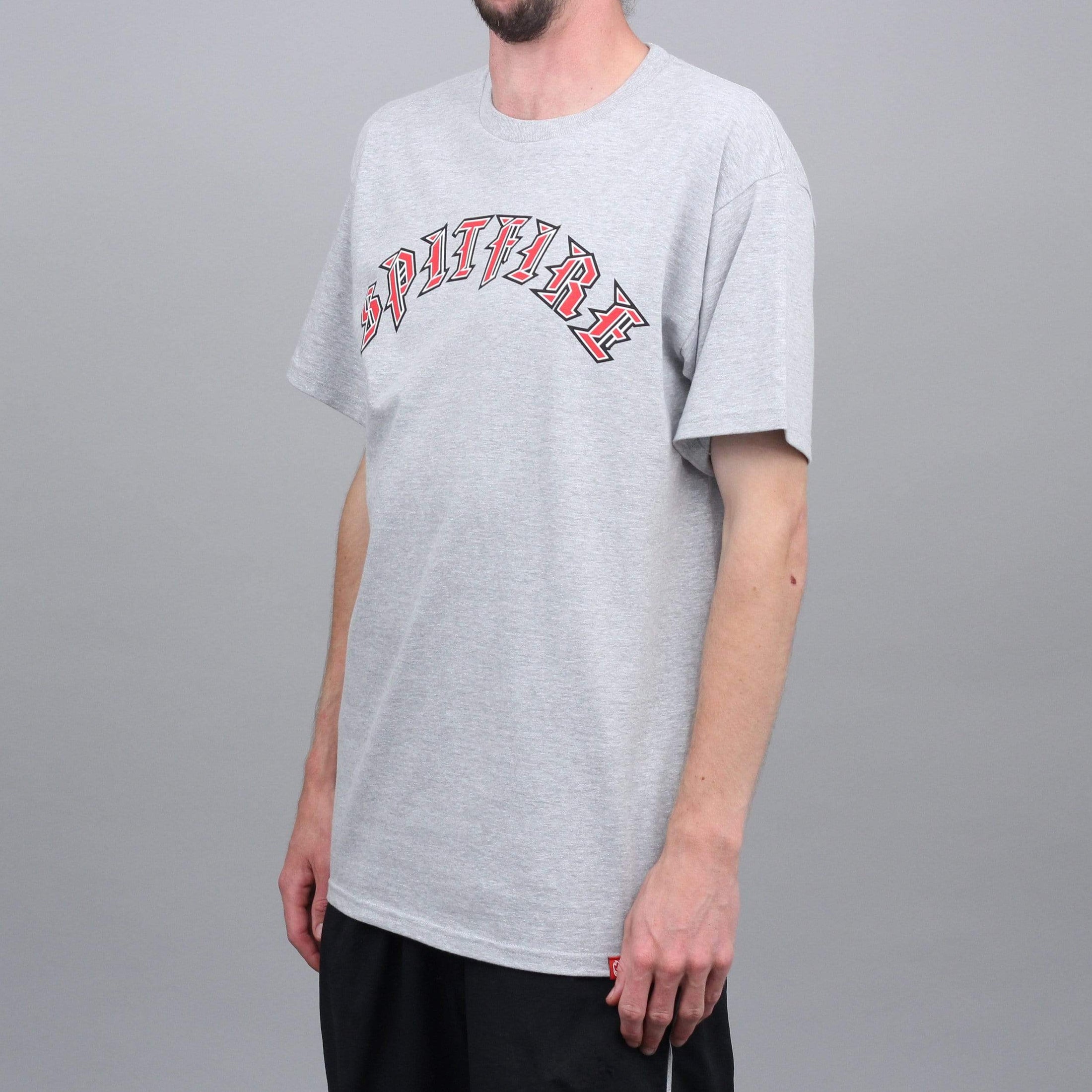 Spitfire Old E Fill T-Shirt Athletic Heather / Red