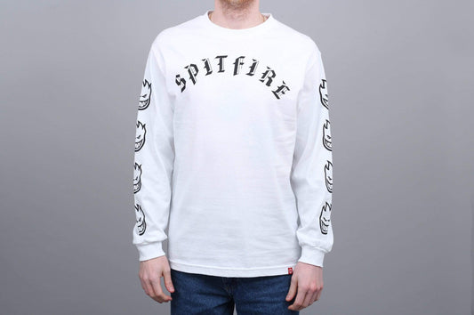 Spitfire Old E Longsleeve T-Shirt White / Black