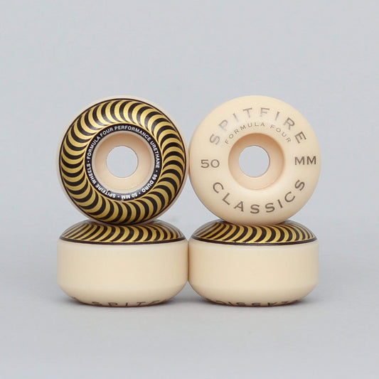 Spitfire 50mm 99DU Formula Four Classics Wheels Natural / Bronze