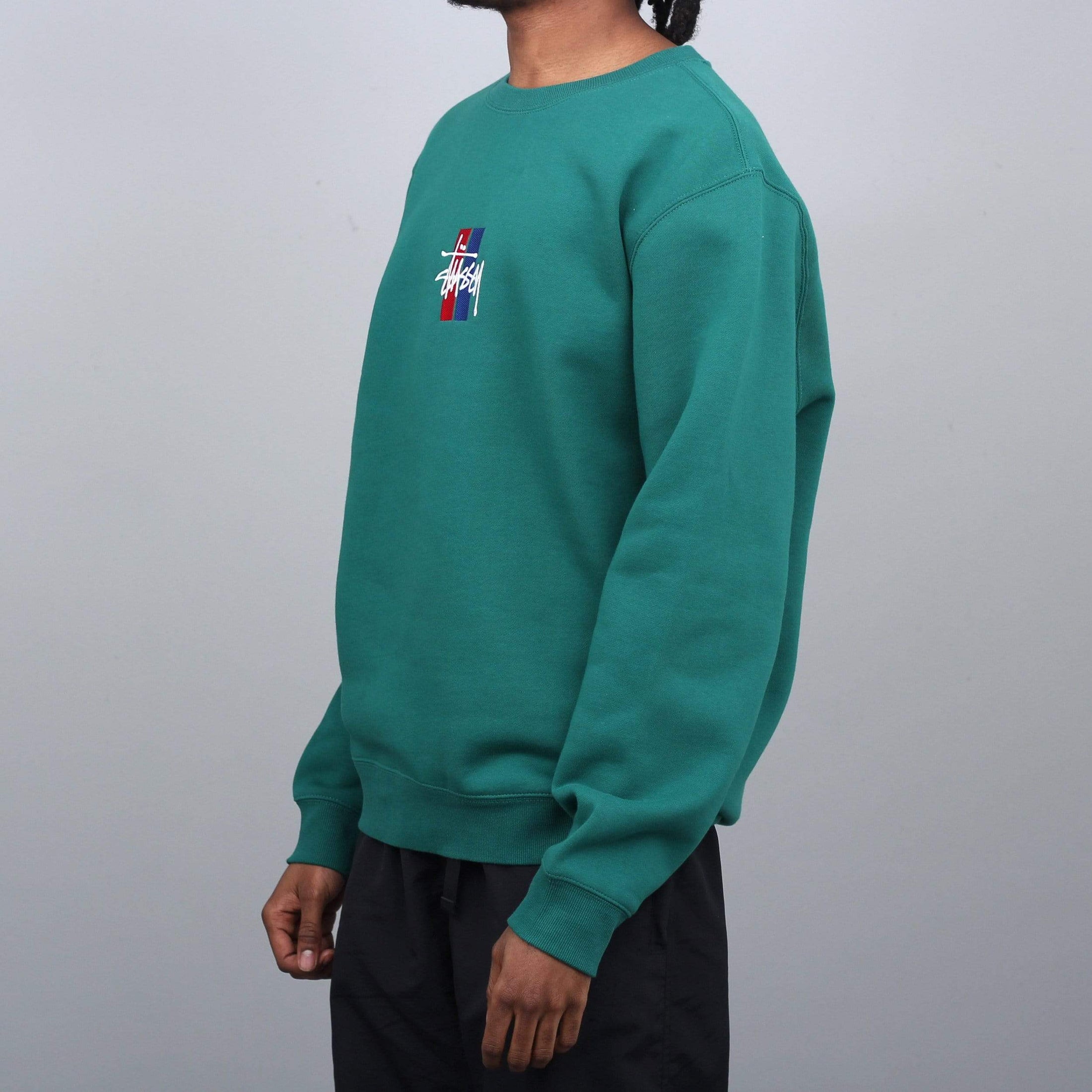Stussy 2 Bar Stock App Crew Green