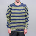 Load image into Gallery viewer, Stussy Striped Polar Fleece Crew Olive
