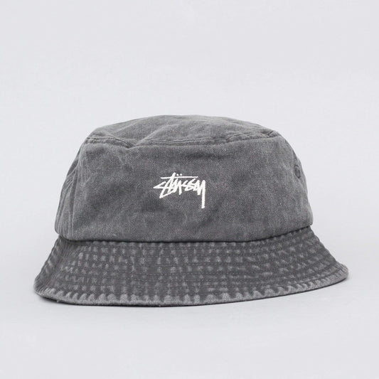 Stussy Stock Washed Bucket Hat Black