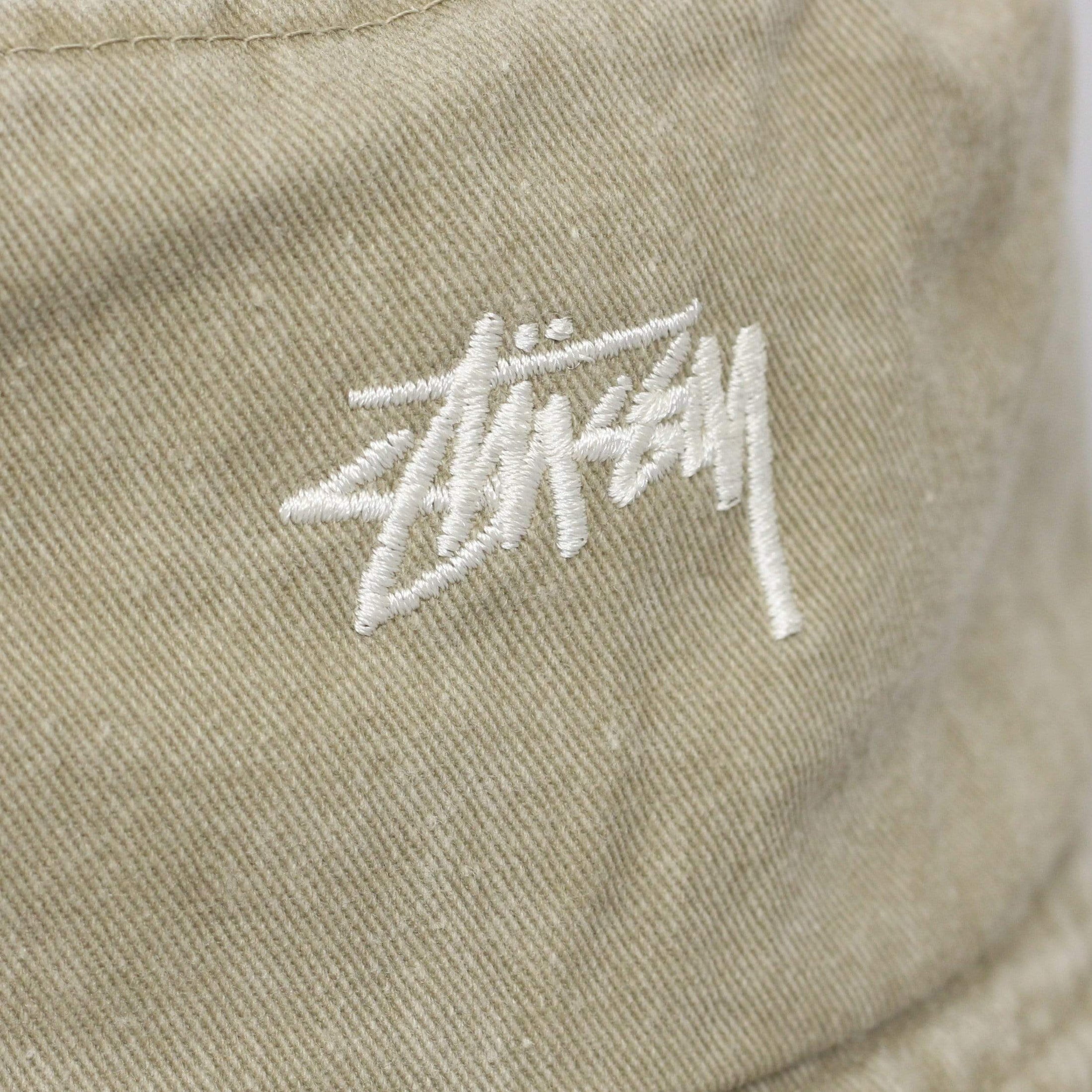 Stussy Stock Washed Bucket Hat Khaki
