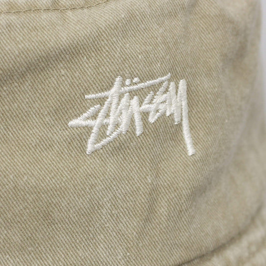 Stussy Stock Washed Bucket Hat Khaki