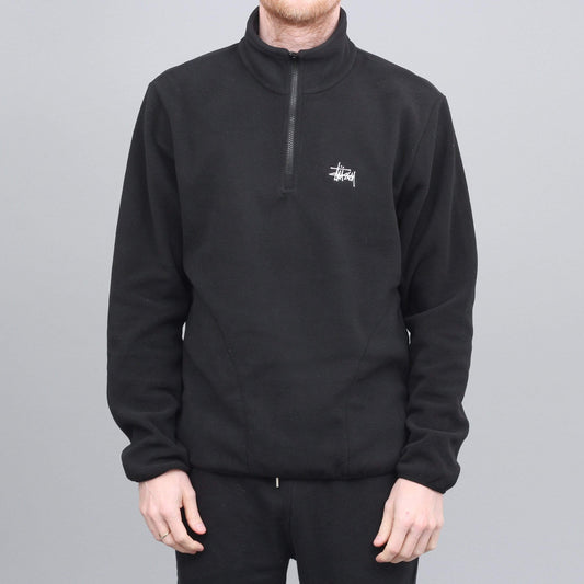 Stussy Basic Polar Fleece Mock Jacket Black