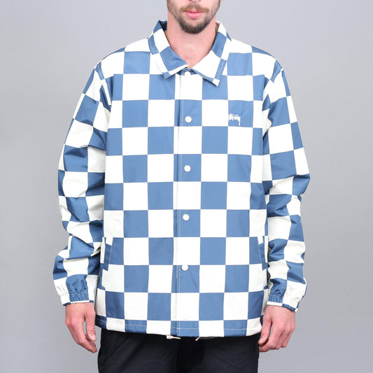 Stussy Checker Coach Jacket Slate