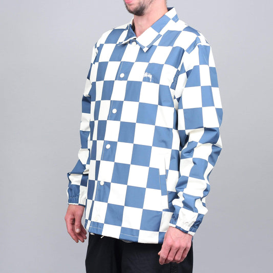 Stussy Checker Coach Jacket Slate