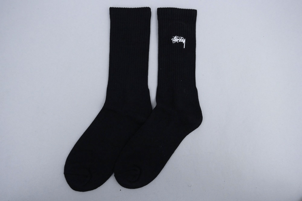 Stussy Stock Crew Socks Black / Black