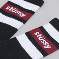 Load image into Gallery viewer, Stussy Stripe Crew Socks Black / White

