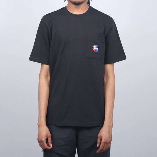 Stussy 2 Bar Stock Crew T-Shirt Black