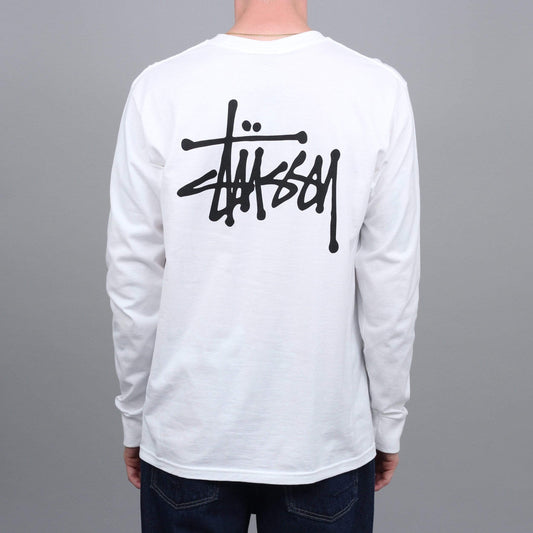 Stussy Basic Stussy Longsleeve T-Shirt White