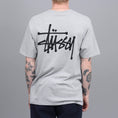 Load image into Gallery viewer, Stussy Basic Stussy T-Shirt Grey Heather / Black
